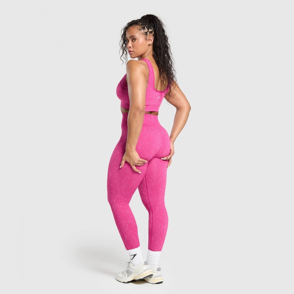 ADAPT Fleck Seamless Leggings in Winning Pink/Sour Pink size M - Picture 5 of 8